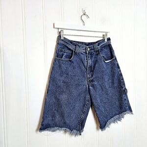 J. Galt Brandy Melville Jean Shorts Juniors Size 3 Blue Denim Carpenter Raw Hem